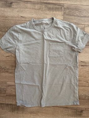 J. Crew Light Gray Short Sleeve Pocket Tee